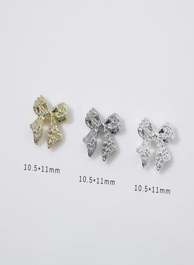 Maigitur 3D Alloy Bow Nail Charms for Acrylic Nails Metal Bows Gold Silver Gray Bows Knot Nail Art Charms Cute Bow Charms Kawaii Nails Jewels for Women Girls Daily Manicure 30pcs… - Image 4
